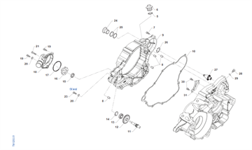 Koblingsskjold og vandpumpe 